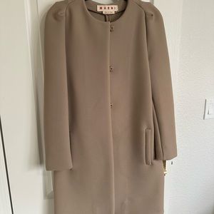 Marni Long Sleeve Wool-Blend Coat | Size XS | US 2
